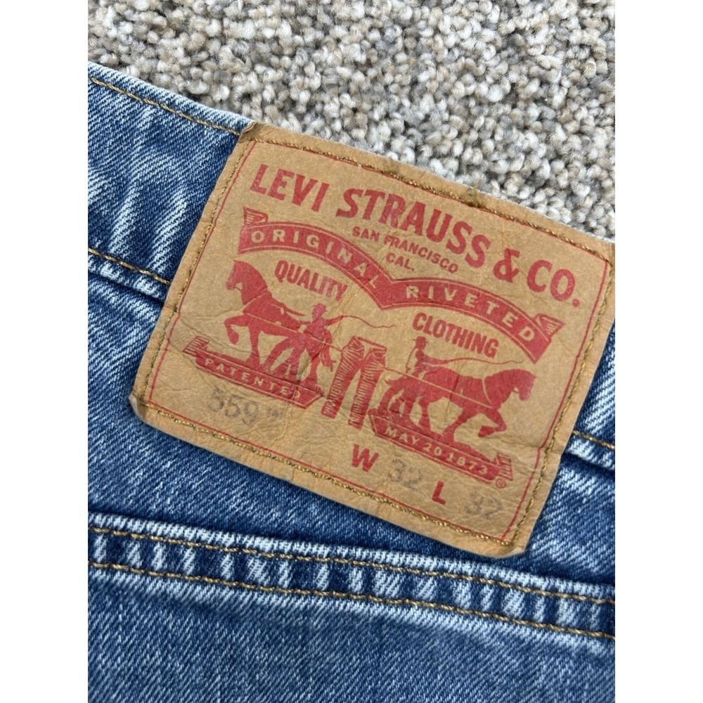 Levis‎ 559 Relaxed Jeans Mens 32x32 Blue Denim Straight Leg #0379